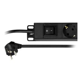 Strømpanel 12 udtag (Schuko) m/afbryder