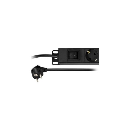 Strømpanel 12 udtag (Schuko) m/afbryder